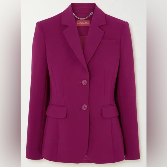Altuzarra's 'Fenice' cady blazer in mulberry purple - Picture 3 of 9